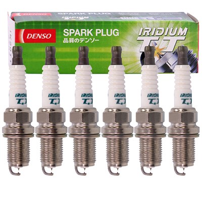 Denso 6x Zündkerze Iridium TT IK20TT [Hersteller-Nr. IK20TT] für Alfa Romeo, Alpina, Audi, BMW, Cadillac, Chevrolet, Chrysler, Citroën, Dodge, Ford, F von DENSO