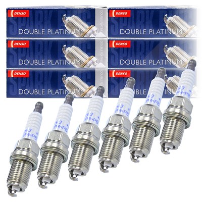 Denso 6x Zündkerze Platinum PK20PR-P8 für Alfa Romeo, Audi, Bentley, Lancia, Rover, Renault, Volvo von DENSO