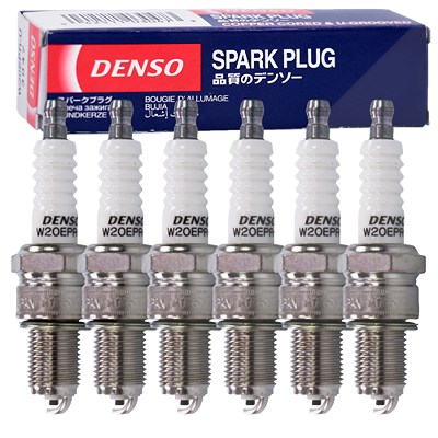 Denso 6x Zündkerze W20EPR-U für Alfa Romeo, Aston Martin, Austin, BMW, Ford, Lancia, Mg, Nissan, Porsche, VW von DENSO