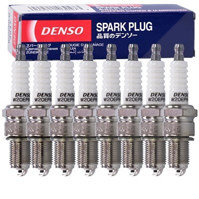 Denso 8x Zündkerze W20EPR-U für Bentley, Land Rover, Porsche von DENSO