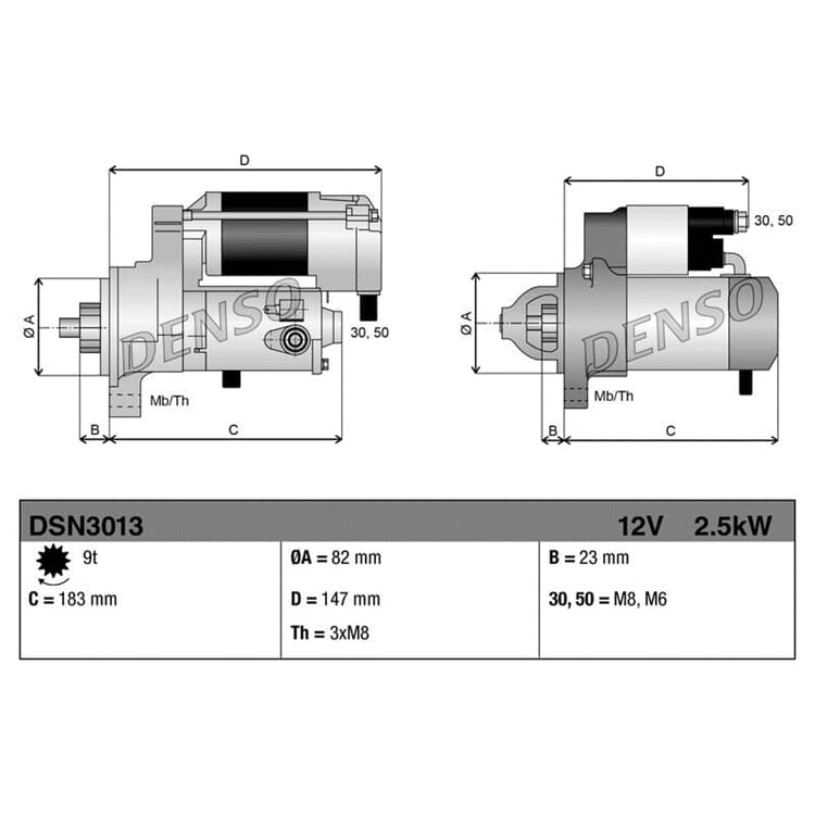 Denso Anlasser Citroen Jumper Fiat Ducato Peugeot Boxer von DENSO