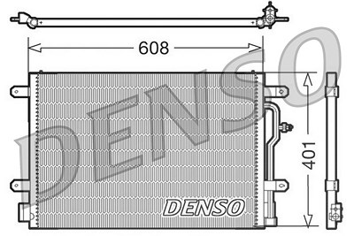 Denso Kondensator, Klimaanlage [Hersteller-Nr. DCN02012] für Audi, Seat von DENSO