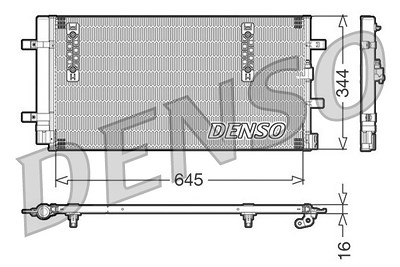 Denso Kondensator, Klimaanlage [Hersteller-Nr. DCN32060] für Audi von DENSO