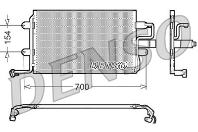 Denso Kondensator, Klimaanlage [Hersteller-Nr. DCN32017] für Audi, Seat, Skoda, Subaru, VW von DENSO