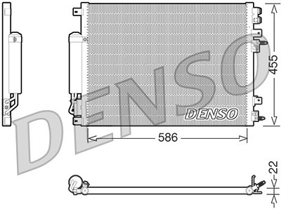 Denso Kondensator, Klimaanlage [Hersteller-Nr. DCN06001] für Chrysler von DENSO