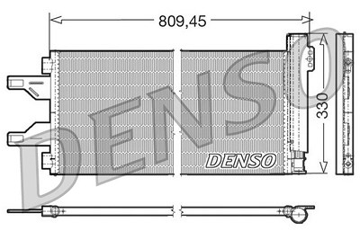 Denso Kondensator, Klimaanlage [Hersteller-Nr. DCN07050] für Fiat, Citroën, Peugeot von DENSO