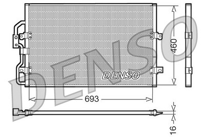 Denso Kondensator, Klimaanlage [Hersteller-Nr. DCN07040] für Peugeot, Lancia, Citroën, Fiat von DENSO