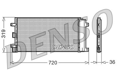 Denso Kondensator, Klimaanlage [Hersteller-Nr. DCN09042] für Fiat von DENSO