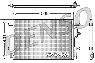 Denso Kondensator, Klimaanlage [Hersteller-Nr. DCN02011] für Audi von DENSO