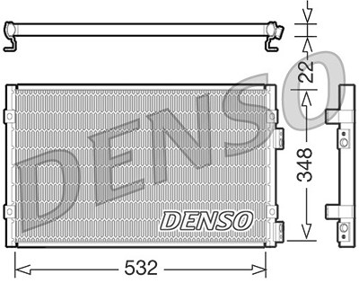 Denso Kondensator, Klimaanlage [Hersteller-Nr. DCN06002] für Chrysler von DENSO