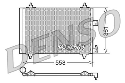 Denso Kondensator, Klimaanlage [Hersteller-Nr. DCN07005] für Citroën, Peugeot von DENSO