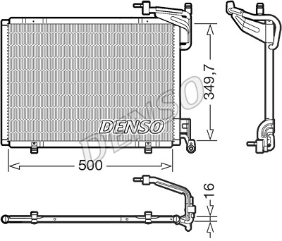 Denso Kondensator, Klimaanlage [Hersteller-Nr. DCN10054] für Ford von DENSO