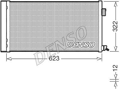 Denso Kondensator, Klimaanlage [Hersteller-Nr. DCN11010] für Jaguar von DENSO