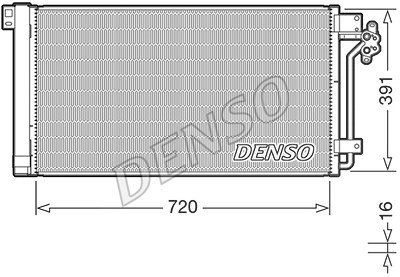 Denso Kondensator, Klimaanlage [Hersteller-Nr. DCN32020] für VW von DENSO