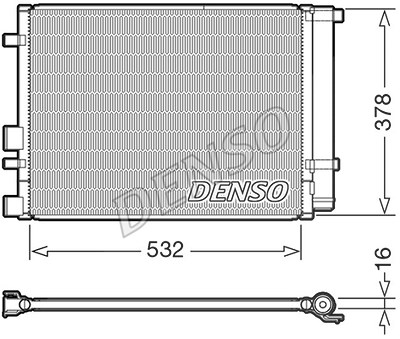 Denso Kondensator, Klimaanlage [Hersteller-Nr. DCN41006] für Hyundai von DENSO