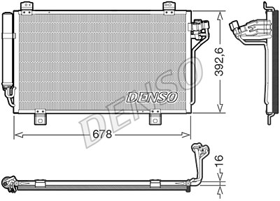 Denso Kondensator, Klimaanlage [Hersteller-Nr. DCN44015] für Mazda von DENSO