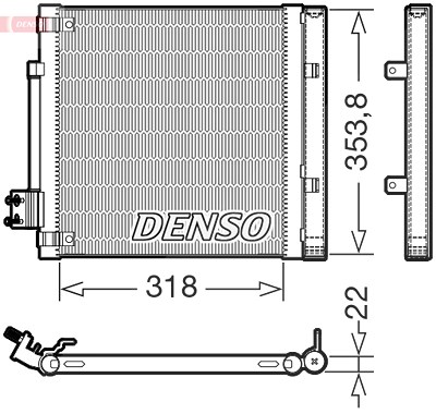 Denso Kondensator, Klimaanlage [Hersteller-Nr. DCN99082] für Tesla von DENSO