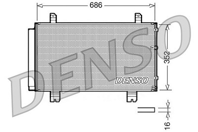 Denso Kondensator, Klimaanlage [Hersteller-Nr. DCN51002] für Lexus von DENSO