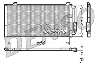 Denso Kondensator, Klimaanlage [Hersteller-Nr. DCN24001] für Rover, Maserati, Mg von DENSO