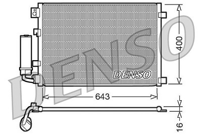 Denso Kondensator, Klimaanlage [Hersteller-Nr. DCN46002] für Nissan von DENSO