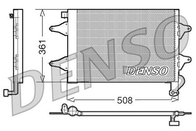 Denso Kondensator, Klimaanlage [Hersteller-Nr. DCN27004] für Seat, Skoda, VW von DENSO