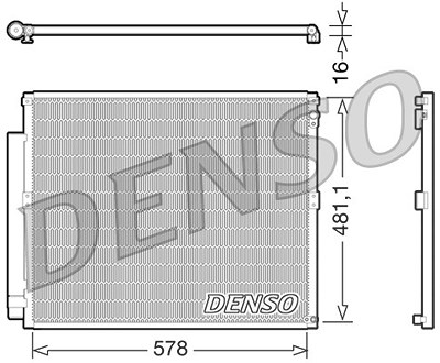 Denso Kondensator, Klimaanlage [Hersteller-Nr. DCN50017] für Toyota von DENSO