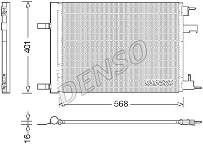 Denso Kondensator, Klimaanlage [Hersteller-Nr. DCN20008] für Vauxhall von DENSO