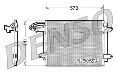 Denso Kondensator 578x441x16 mit Trockner [Hersteller-Nr. DCN32030] für VW von DENSO