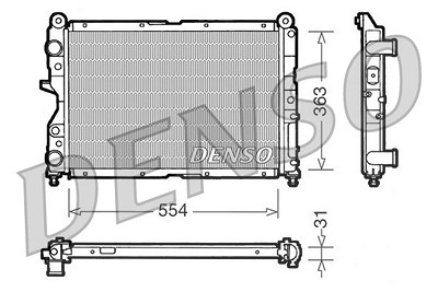 Denso Kühler, Motorkühlung [Hersteller-Nr. DRM09132] für Alfa Romeo, Fiat, Lancia von DENSO