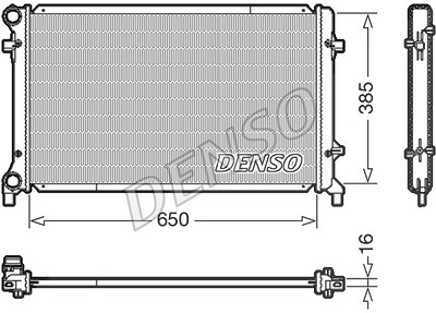 Denso Kühler, Motorkühlung [Hersteller-Nr. DRM02014] für Audi, Proton, Seat, Skoda, VW von DENSO