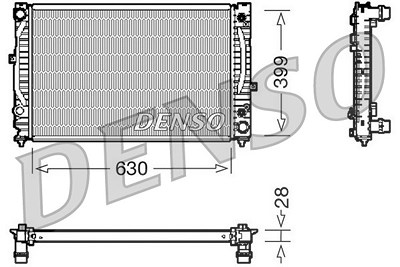 Denso Kühler, Motorkühlung [Hersteller-Nr. DRM02031] für Audi, Skoda, VW von DENSO