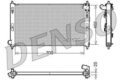 Denso Kühler, Motorkühlung [Hersteller-Nr. DRM45032] für Citroën, Mitsubishi, Peugeot von DENSO