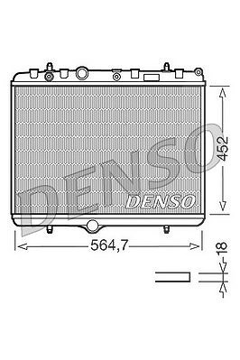 Denso Kühler, Motorkühlung [Hersteller-Nr. DRM21055] für Citroën, Ds, Opel, Peugeot von DENSO