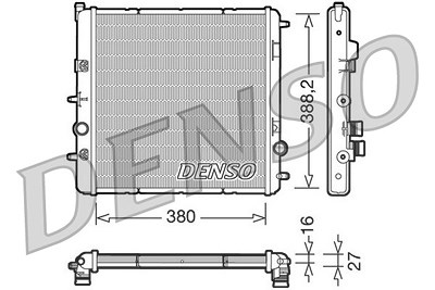 Denso Kühler, Motorkühlung [Hersteller-Nr. DRM07003] für Citroën, Peugeot von DENSO