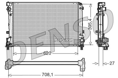 Denso Kühler, Motorkühlung [Hersteller-Nr. DRM09163] für Abarth von DENSO