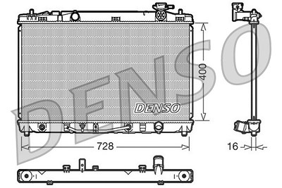 Denso Kühler, Motorkühlung [Hersteller-Nr. DRM50041] für Toyota von DENSO