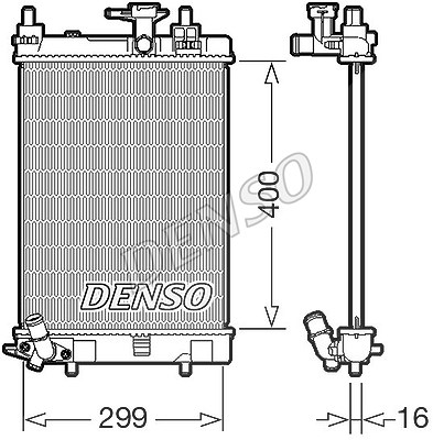 Denso Kühler, Motorkühlung [Hersteller-Nr. DRM35003] für Daihatsu von DENSO