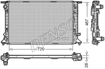 Denso Kühler, Motorkühlung [Hersteller-Nr. DRM02021] für Audi von DENSO