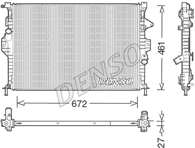 Denso Kühler, Motorkühlung [Hersteller-Nr. DRM10048] für Ford von DENSO