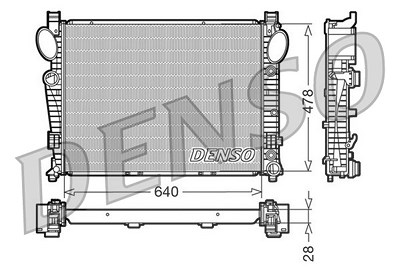 Denso Kühler, Motorkühlung [Hersteller-Nr. DRM17093] für Mercedes-Benz von DENSO