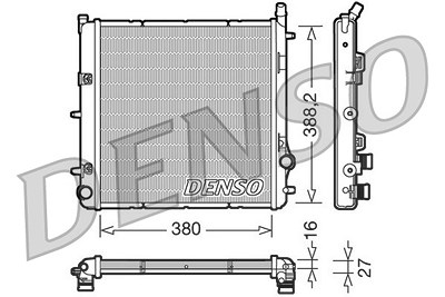 Denso Kühler, Motorkühlung [Hersteller-Nr. DRM21005] für Citroën, Peugeot von DENSO