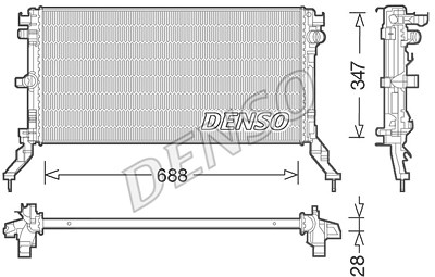 Denso Kühler, Motorkühlung [Hersteller-Nr. DRM23039] für Renault von DENSO