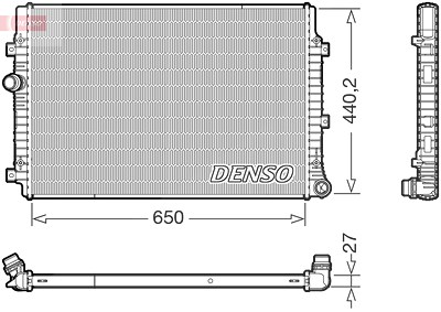 Denso Kühler, Motorkühlung [Hersteller-Nr. DRM32059] für Skoda, VW von DENSO