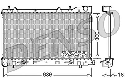 Denso Kühler, Motorkühlung [Hersteller-Nr. DRM36001] für Subaru von DENSO