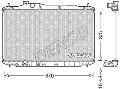 Denso Kühler, Motorkühlung [Hersteller-Nr. DRM40040] für Honda von DENSO