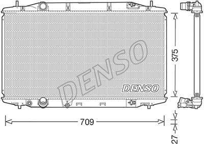 Denso Kühler, Motorkühlung [Hersteller-Nr. DRM40041] für Honda von DENSO