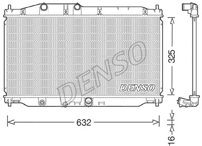 Denso Kühler, Motorkühlung [Hersteller-Nr. DRM40043] für Honda von DENSO