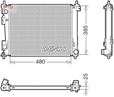 Denso Kühler, Motorkühlung [Hersteller-Nr. DRM43011] für Kia von DENSO