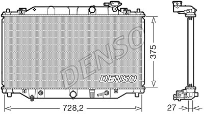 Denso Kühler, Motorkühlung [Hersteller-Nr. DRM44044] für Mazda von DENSO