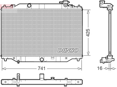 Denso Kühler, Motorkühlung [Hersteller-Nr. DRM44053] für Mazda von DENSO